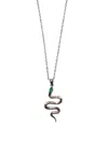Seree Women's Green / Silver Year Of The Snake I Limited Edition Pendant Necklace
