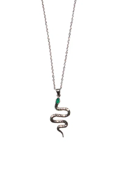 Seree Women's Green / Silver Year Of The Snake I Limited Edition Pendant Necklace