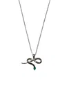 Seree Women's Green / Silver Year Of The Snake Ii Limited Edition Pendant Necklace