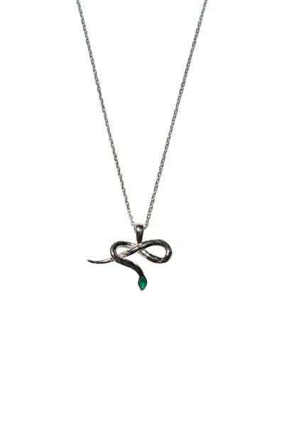 Seree Women's Green / Silver Year Of The Snake Ii Limited Edition Pendant Necklace