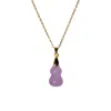 Seree Hulu Jade Stone Pendant Necklace In Purple