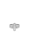 Seree Infinity Duo Bar Ring In White