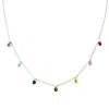 Seree Women's Lilian Rainbow Zircon Necklace In Yellow