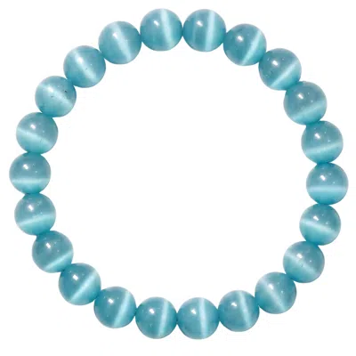 Seree Women's Manifest Collection Clarity Blue Cat's Eye Beaded Bracelet