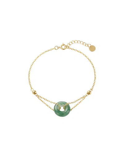 Seree Marlo Green Jade Gold Bracelet