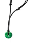 Seree Women's Medallion — Green Jade Cord Necklace