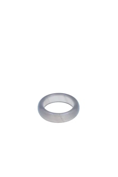 Seree Women's Mist  Jade Stone Ring In Grey In Gray