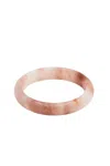 Seree Women's Peach Blossom Pink Jade Stone Bangle In Pink