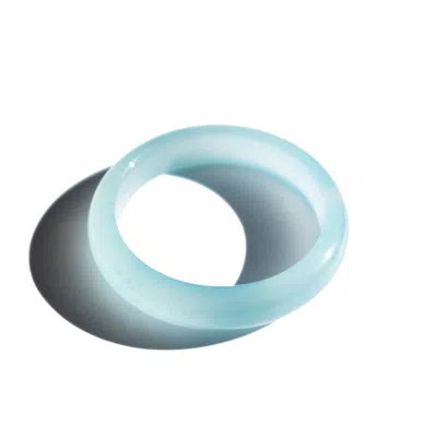 Seree Women's Pool Blue Jade Stone Bangle
