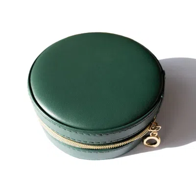 Seree Women's Round Jewelry Case - Green