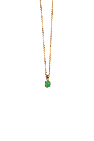 Seree Women's  Atelier Freya Imperial Green Jade Necklace In Gold