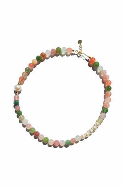 Seree Women's Summer Beaded Gemstone & Pearl Choker Necklace