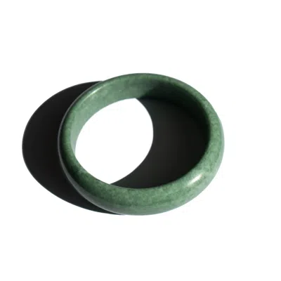 Seree Women's Tennis Opaque Green Jade Bangle - Green