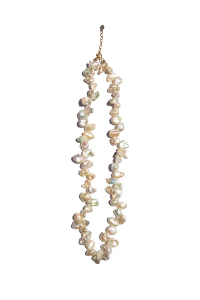 Seree Women's White Lucille Freshwater Pearl Necklace In Gold