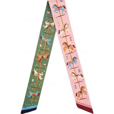 Seree Year Of The Horse Silk Twilly In Neutral