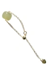 Seree Women's Green Taylor Jade & Pearl Adjustable Ring In Light Green