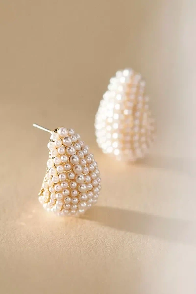 Serefina Petra Pearl Earrings In Gold