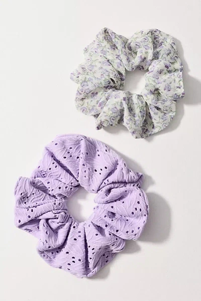 Serefina Satin Scrunchies, Set Of 2 In Multi