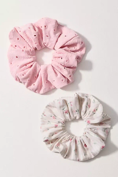 Serefina Satin Scrunchies, Set Of 2 In Multi