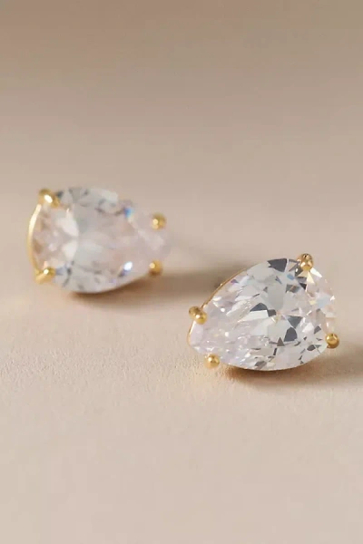 Serefina Teardrop Cubic Zirconia Crystal Earrings In Silver