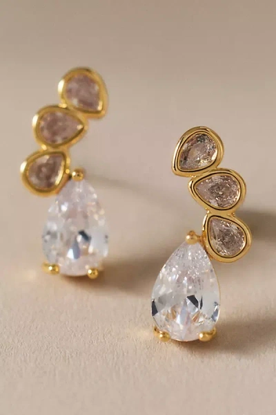 Serefina Triple Teardrop Cubic Zirconia Earrings In Multi