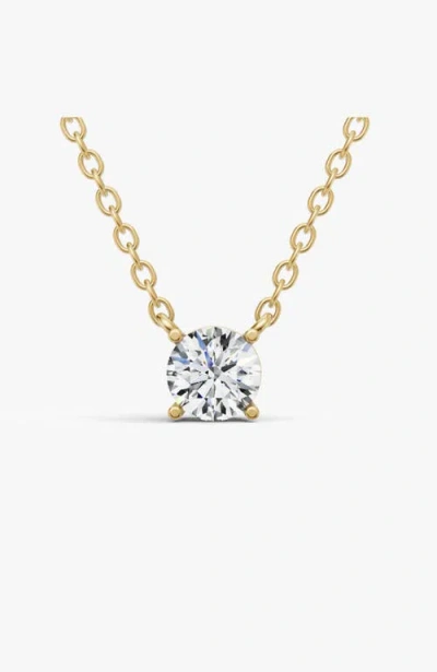Sereia Official 14k Gold 0.25 Ct Lab Grown Round Sereia Shape Diamond Pendant In Purple