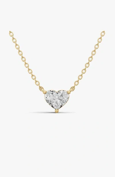 Sereia Official 14k Gold 0.5 Ct Lab Grown Heart Shape Diamond Pendant In Neutral