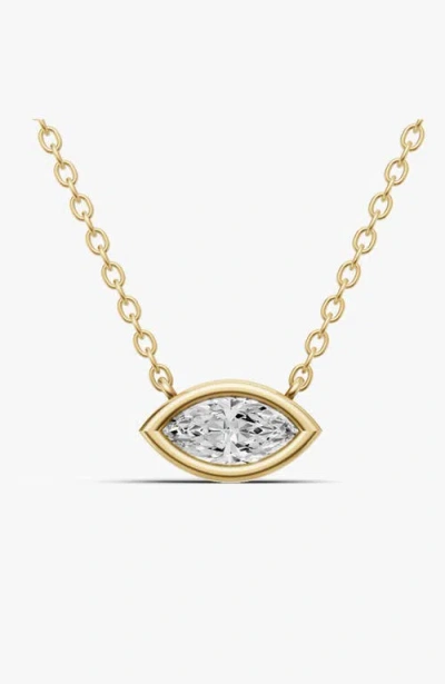 Sereia Official 14k Gold 0.5 Ct Lab Grown Marquise Shape Diamond Solitaire Pendant