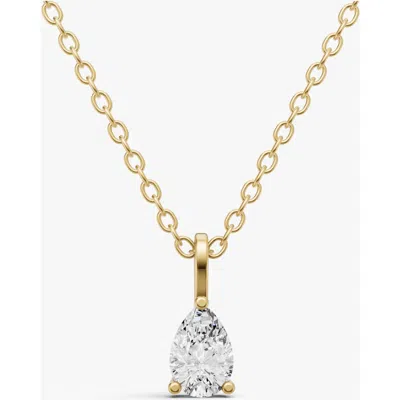 Sereia Official 14k Gold 0.5 Ct Lab Grown Pear Shape Diamond Solitaire Pendant With Bail
