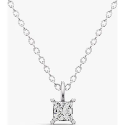 Sereia Official 14k Gold 0.75 Ct Lab Grown Princess Cut Diamond Solitaire Pendant With Bail In Yellow