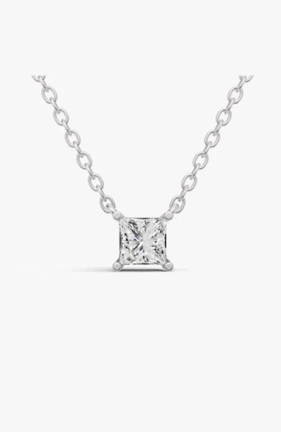 Sereia Official 14k Gold 0.75 Ct Lab Grown Princess Shape Diamond Pendant In Metallic