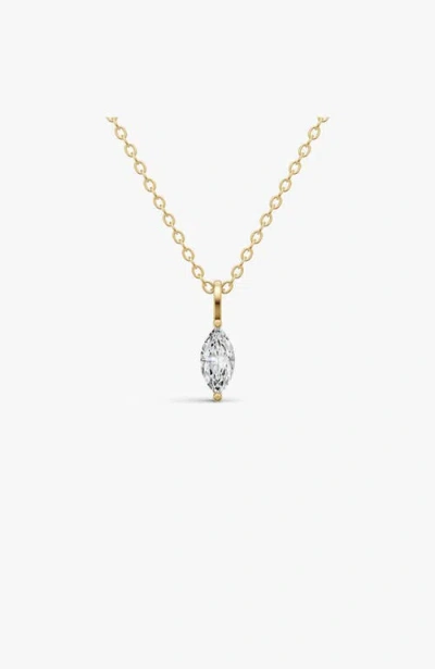 Sereia Official 14k Gold 0.75 Ct Lab Grown Round Marquise Shape Diamond Solitaire In Yellow