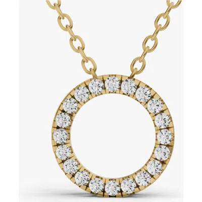 Sereia Official 14k Gold 0.75 Ct Necklace Circle Diamond In Gray