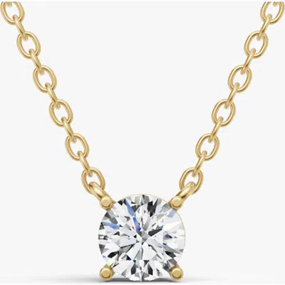 Sereia Official 14k Gold 1 Ct Lab Grown Round Sereia Shape Diamond Pendant