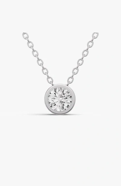 Sereia Official 14k Gold 1 Ct Round Bezel Pass-thru Pendant In Neutral