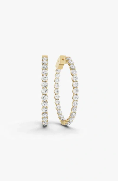 Sereia Official 14k Gold 2 Ct Earrings Oval Diamond Hoops In Gray