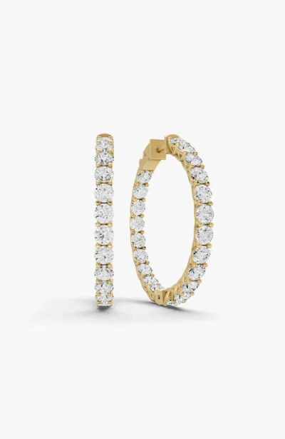 Sereia Official 14k Gold 3 Ct Earrings Lucida Round Diamond Hoops