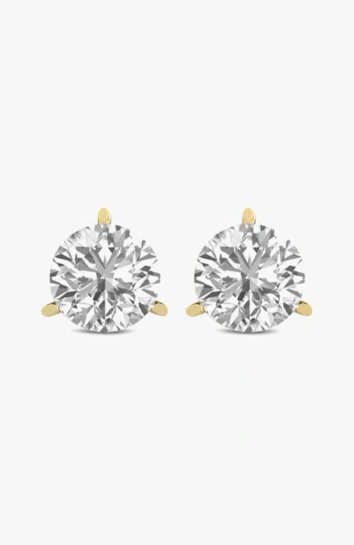 Sereia Official 14k Gold Essence Lab 0.75 Carat Diamond Earrings In Purple