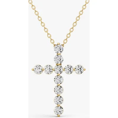 Sereia Official 14k Gold Necklace 5 Ct Sereia's Cross Pendant With Lab Diamonds