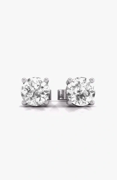 Sereia Official 14k Gold Stud Lab Diamond 1.5 Carats Earrings In Pink