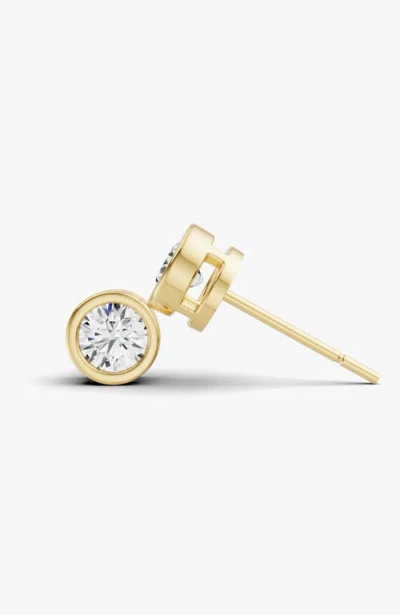 Sereia Official 14k Gold Studs 0.25 Carat Sereia Round Bezel