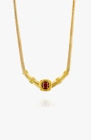 Sereia Official Odette Necklace Garnet Stone In Gold