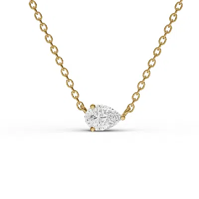 Sereia Official Women's 14k Gold 0.75 Ct Lab Grown Pear Shape Diamond Pendant - Yellow Gold