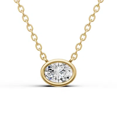 Sereia Official Women's 14k Gold 1 Ct Lab-grown Diamond Solitaire Bezel Pendant - Yellow Gold