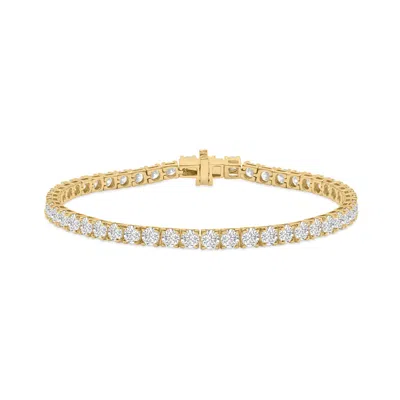 Sereia Official Women's 14k Gold Lab Diamonds 5 Carats The Classic Tennis Bracelet - Yellow Gold