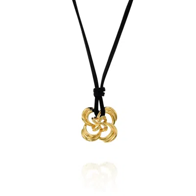 Sereia Official Women's Black / Gold Sienna Gold Necklace / Black In Multi