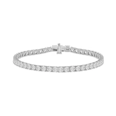 Sereia Official Women's Silver 14k Gold Lab Diamonds 1 Carat The Classic Tennis Bracelet - White Gold