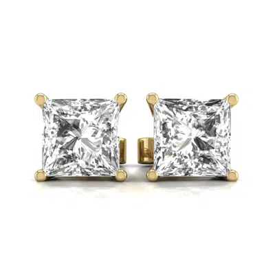 Sereia Official Women's Studs 14k Gold 1 Carat The Princess Solitaire - Yellow Gold