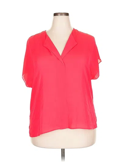 Pre-owned Serein Short Sleeve Blouse In Red
