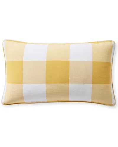Serena & Lily Classic Gingham Pillow Cover In Black